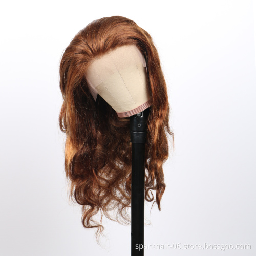 SPARK Remy Glueless Lace Frontal Wig Ombre Human Hair Wigs PrePlucked Cuticle Aligned Brazilian Highlight Full Lace Front Wigs